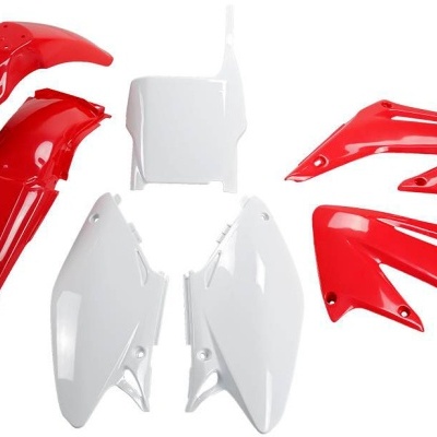 Conjunto de carenagens para mota vermelho e branco em plástico