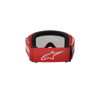 Óculos de proteção vermelhos e pretos com logótipo Alpinestars