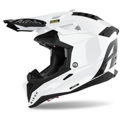 Capacete de motocross branco e preto AIROH