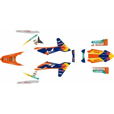 Autocolantes para moto com padrões e logotipos coloridos