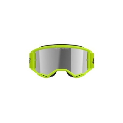 Óculos de protecção desportivos verdes com lentes espelhadas prateadas