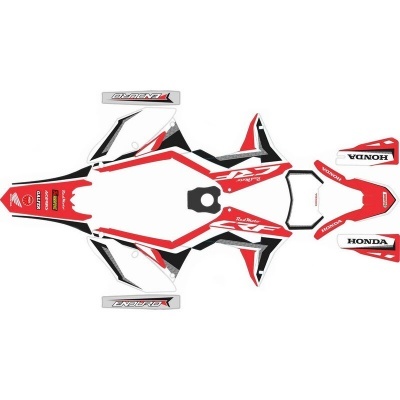 Autocolantes para motocicleta Honda CRF em várias cores e logotipos.