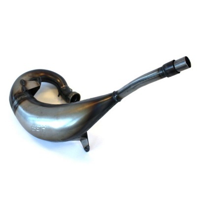 Escape metálico curvo para motocicleta com número 267295