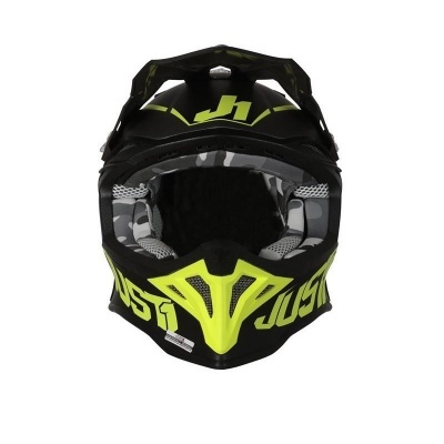 capacete integral motocross preto e amarelo