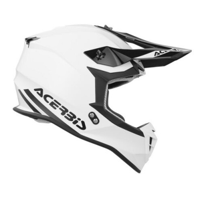 Capacete motocross branco e preto ACERBIS