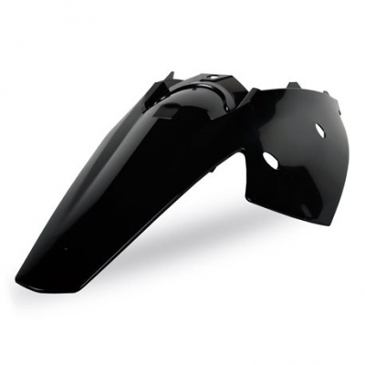 Paralama dianteiro preto brilhante para motocicleta