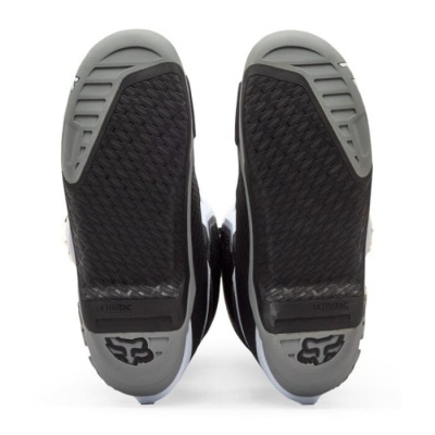 Sola de sapatos desportivos em preto e cinza com logótipo Fox