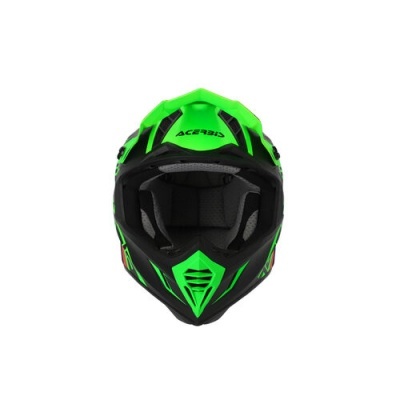 Capacete Acerbis verde e preto para motocross