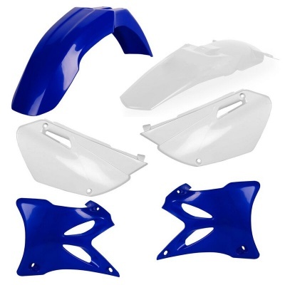 Conjunto de peças plásticas para motocicleta azul e branca