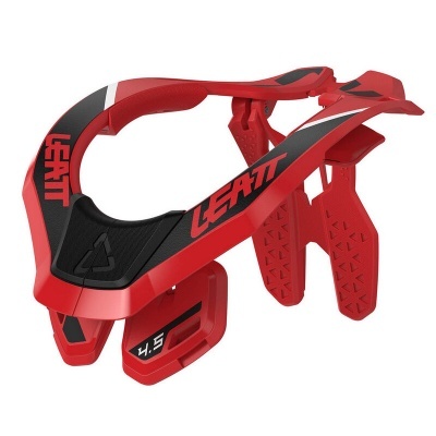 colar cervical vermelho e preto LEATT com indicador 4.5