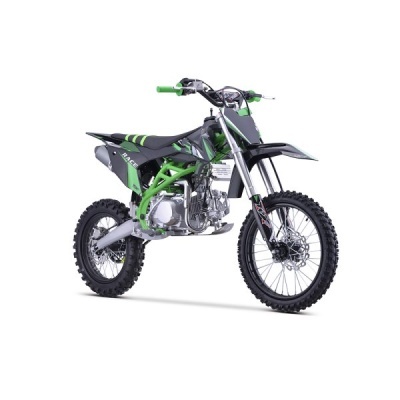 Motocross preto e verde em fundo branco
