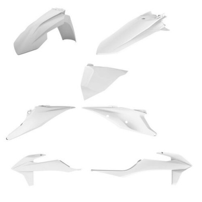 Peças de carenagem de motocicleta em plástico branco