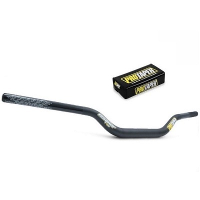 Guiador preto para mota com almofada protetora preta e amarela