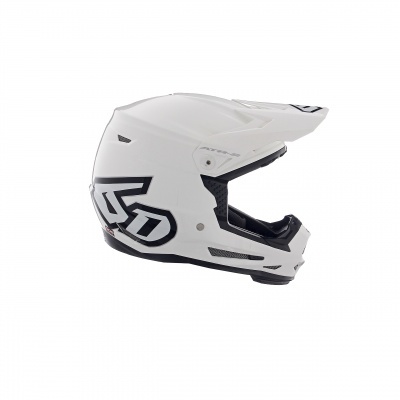 Capacete integral motocross branco com letras 3D nas laterais