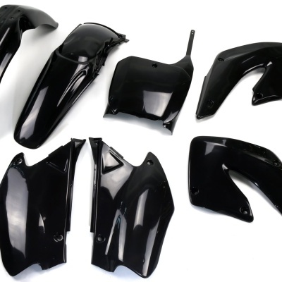 Conjunto de carenagens pretas para motocicleta