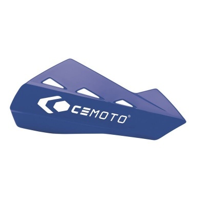 Proteção de corrente azul para moto com texto CEMOTO