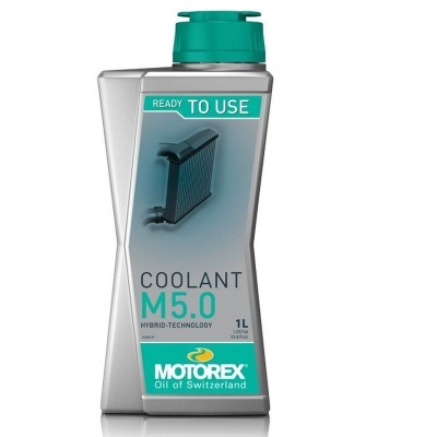 Frasco de líquido refrigerante Motorex M5.0 1 litro com tampa verde
