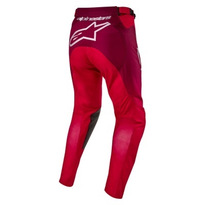 Calças de motocross vermelhas com logotipo Alpinestars