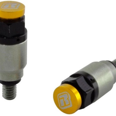 Tampas para guiador de bicicleta em metal e plástico com tampa amarela