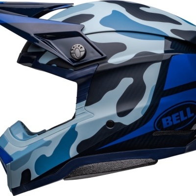 Capacete integral Bell camuflado azul para motocross