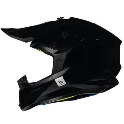 Capacete integral preto brilhante para motocross