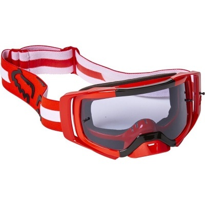 Óculos de proteção vermelhos com elástico às riscas brancas e vermelhas com logótipo