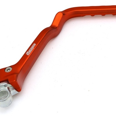 manete de embraiagem vermelho para moto com base metálica prateada