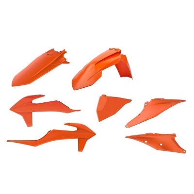 Conjunto de peças de plástico laranja para carroçaria de mota