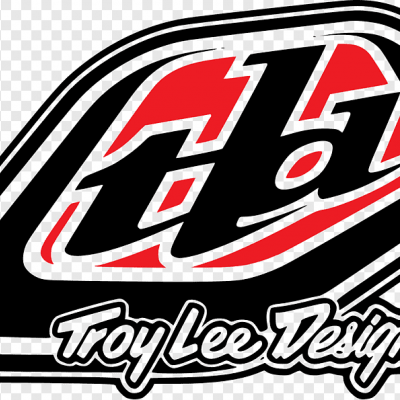 Logótipo Troy Lee Designs com letras tld em preto e vermelho
