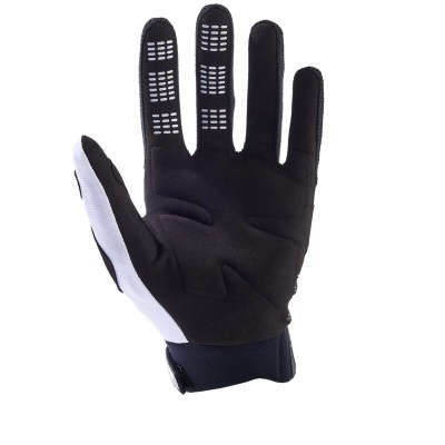 Luva preta e branca com estampas antiderrapantes