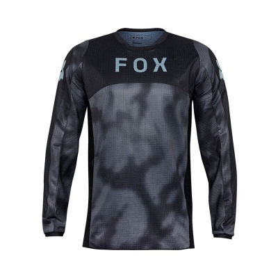 Camisola desportiva de manga comprida cinzenta e preta com logo FOX
