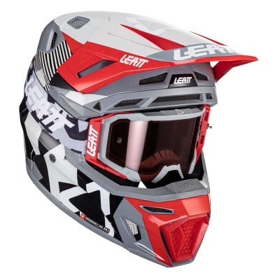 capachote motocross vermelho branco cinza LEATT