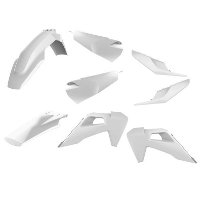 Conjunto de peças plásticas brancas para motos