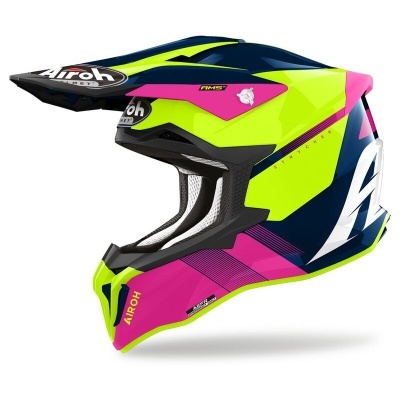 Capacete integral motocross multicolorido Airoh AMS-1