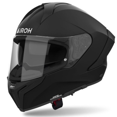 capacete integral motocicleta preto mate com viseira transparente AIROH