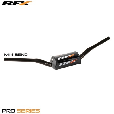 Guiador preto para bicicleta com almofada protectora RFX e texto MINI BEND PRO SERIES