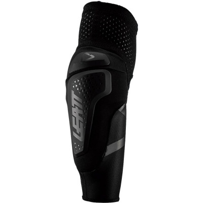 Cotovelo com proteção preto com logo Leatt e tecido perfurado.