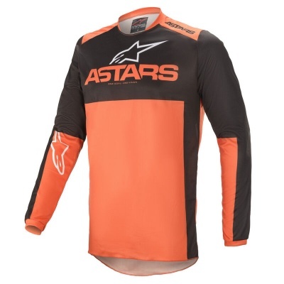 Camisola motocross laranja e preta ASTARS com logotipos