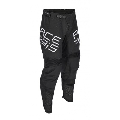 Calças de motocross pretas com logótipo branco