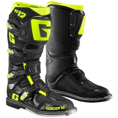 Bota motocross preta e amarelo neon Gaerne SG 12