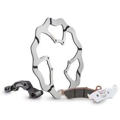 Kit de peças para bicicleta com disco de travão, pastilhas e suporte