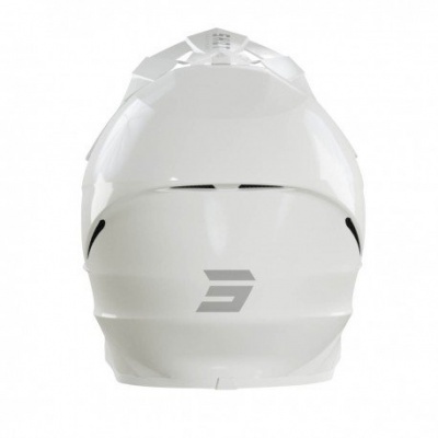 Capacete de proteção branco com detalhe cinza