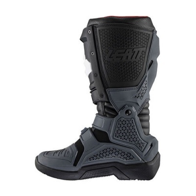 Bota motocross preta e cinza com logótipo LEATT