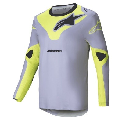 Camisola de motocross Alpinestars cinzenta e amarela