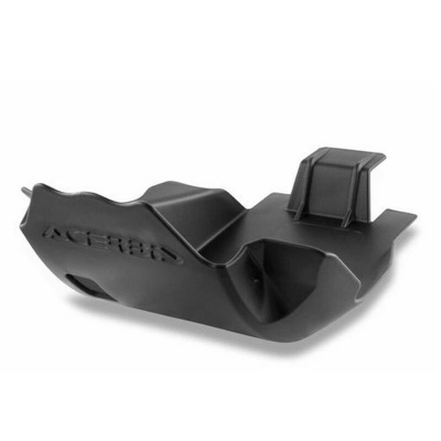 Protetor de cárter preto para motocicleta com logo Acerbis em relevo