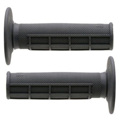 Par de punhos negros com textura para bicicleta ou motocicleta