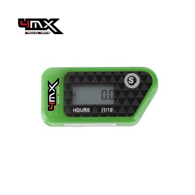 Contador digital de horas 4MX verde e preto com visor digital