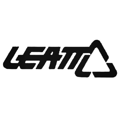 Logótipo LEATT preto com triângulo estilizado