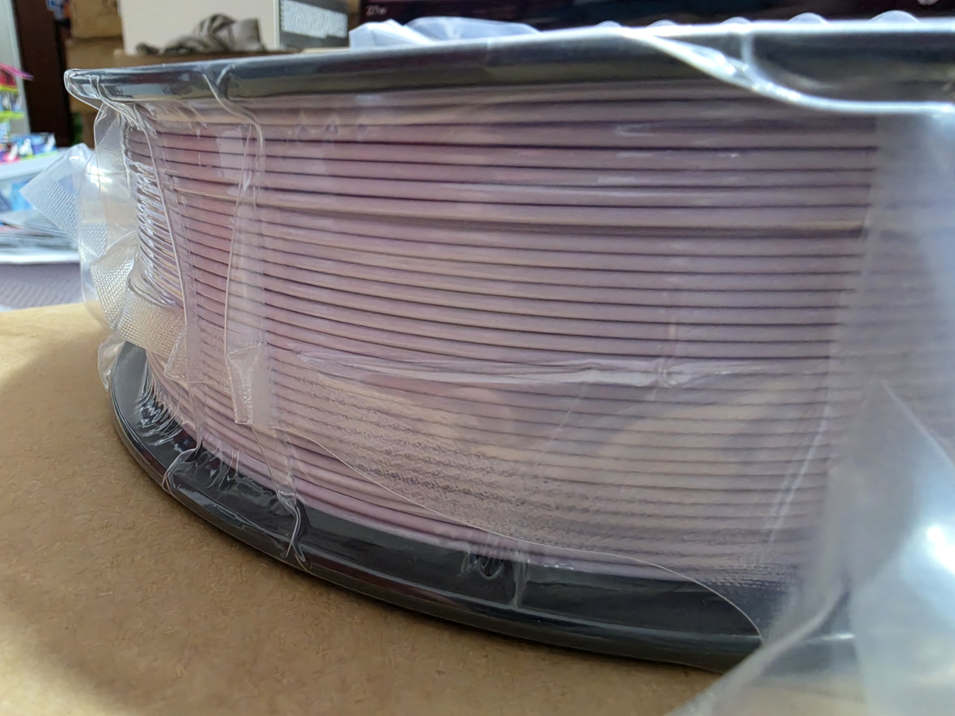 Filamento PLA - Diametro 1,75mm - Bobina 1kg Rosa Creme Filament 3D Rolo de filamento de impressão 3D branco transparente embalado em plástico