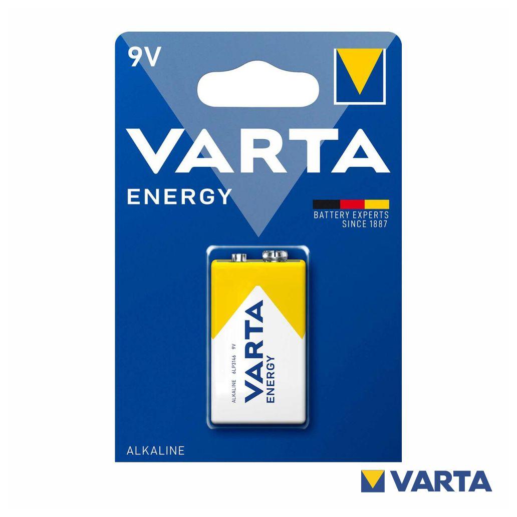 Embalagem azul com pilha alcalina VARTA ENERGY 9V